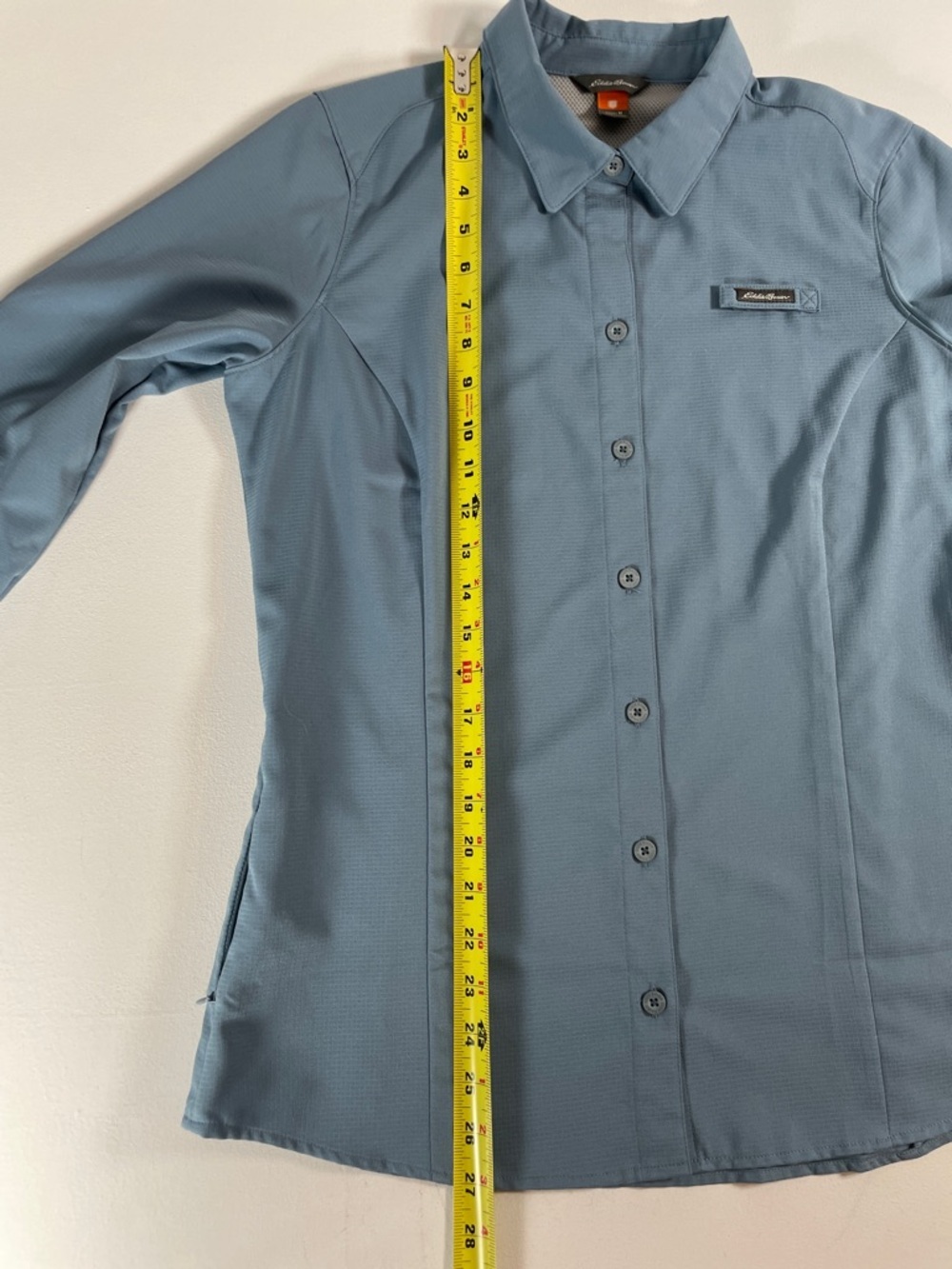 Eddie Bauer Blue Long-Sleeve Button-Up Hiking Outdoor Women’s Shirt - Medium - Picture 6 of 15
